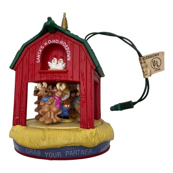 1990 Hallmark Keepsake Santa's Ho-Ho-Hoedown Magic Light Motion Ornament - Picture 7 of 15